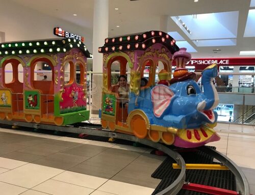 Elephant-Themed Kids Party Train in American Mall